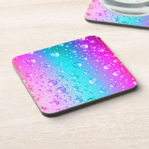Dessous-de-verre Droplets d'eau rose et bleu d'Aqua