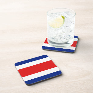Dessous de verre du drapeau du Costa Rica