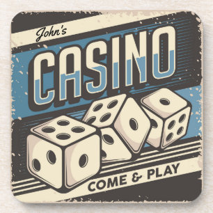 Dessous-de-verre Dus Casino Personnalisé Anniversaire