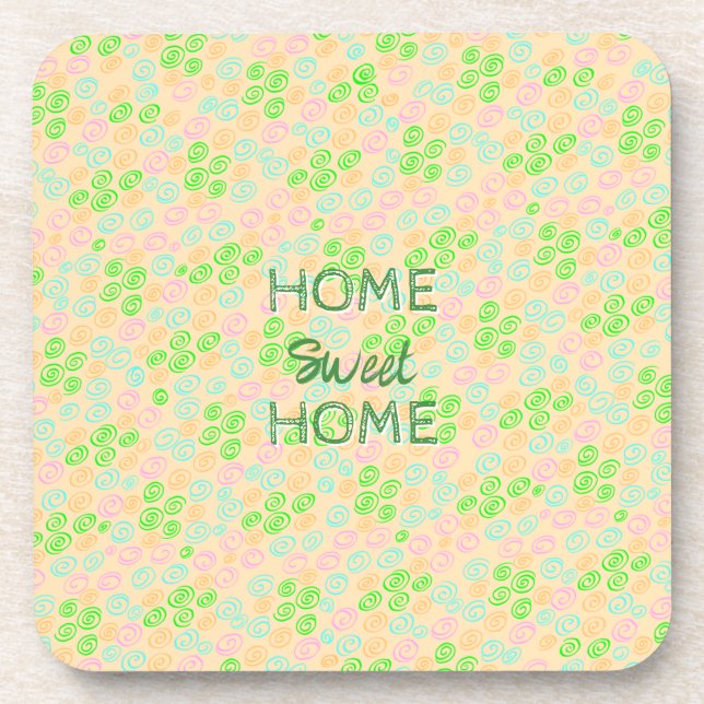 Dessous-de-verre Earth Tone Swirl Pattern (Devant)