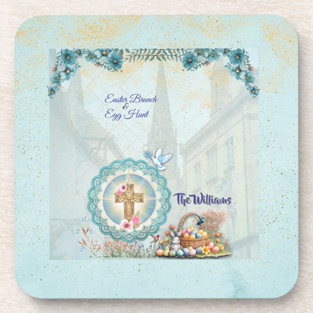 Dessous-de-verre Easter Hard Plastic Coaster (Devant)