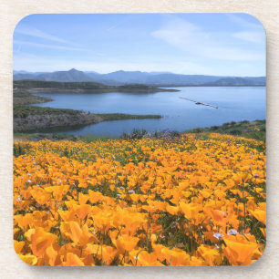 Dessous-de-verre Eau Lac California Avec Des Pépites D'Or