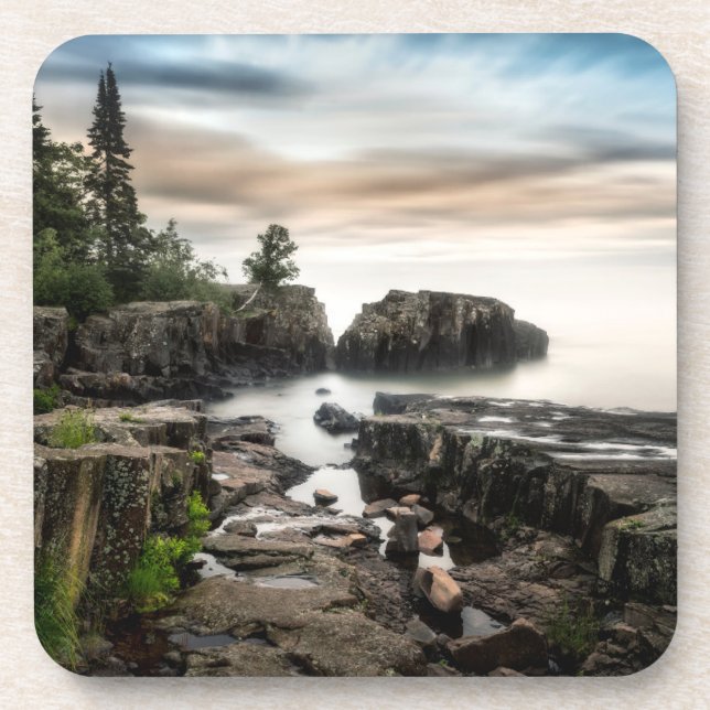 Dessous-de-verre Eau | Lac Supérieur Grand Marais, Minnesota (Devant)