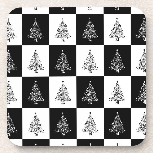 Dessous-de-verre Échecs de l'arbre de Noël (Devant)