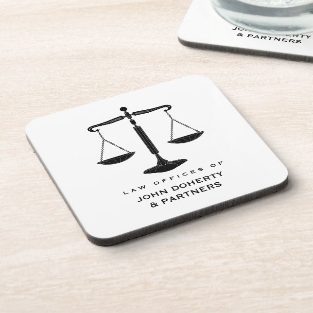 Dessous-de-verre Échelles classiques de justice | Cadeaux juridique (Côté gauche)