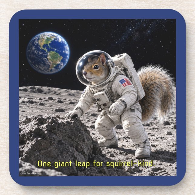 Dessous-de-verre Écureuil dans l'espace (Devant)