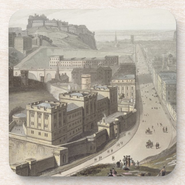 Dessous-de-verre Edimbourg, de colline de Calton, 'd'un voyage (Devant)