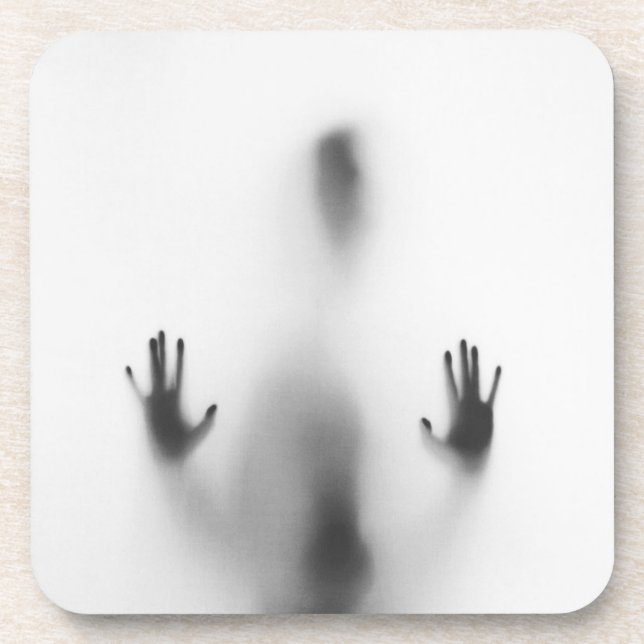 Dessous-de-verre Éffrayant Halloween l'ombre du corps (Devant)