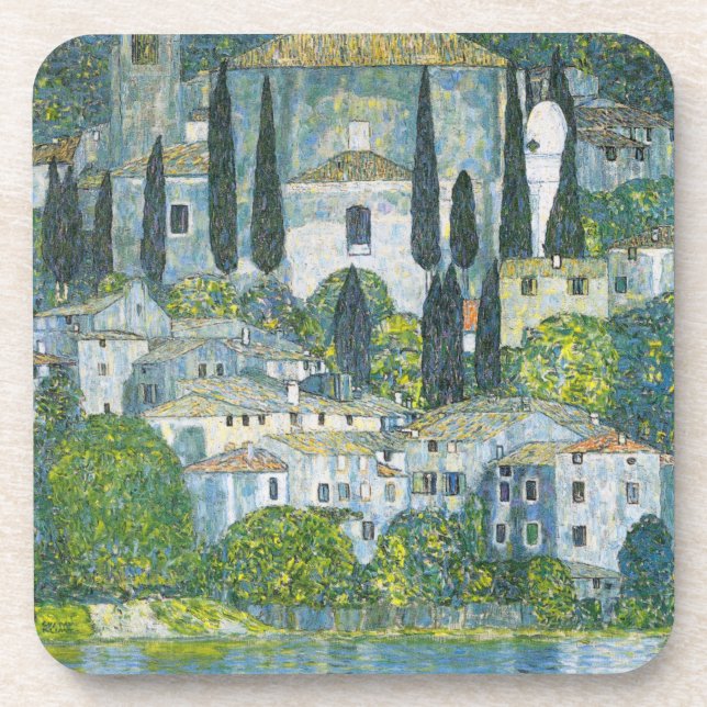 Dessous-de-verre Église (Kirche) à Cassone par Gustav Klimt (Devant)