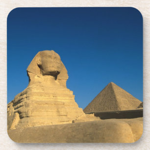 Dessous-de-verre Égypte, Giza, Le Sphinx, Ancien Empire, Unesco