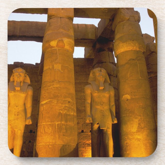 Dessous-de-verre Égypte, Louxor.  Temple de Karnack. (Devant)