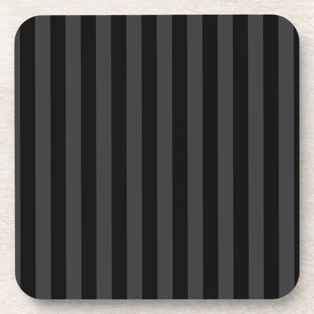 Dessous-de-verre Elagnat Black & Smoky Black Vertical Stripes (Devant)