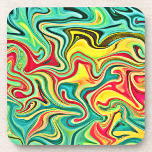 Dessous-de-verre Élégance colorée Motif Abstrait