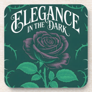 Dessous-de-verre "Elegance dans les Ténèbres" Illustration de Rose 