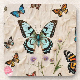 Dessous-de-verre "Élégance Papillon Serein"