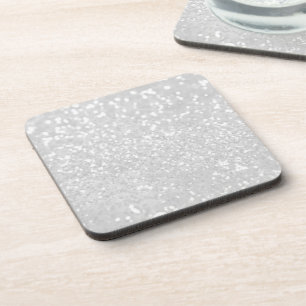 Dessous-de-verre Élégant chic glamour Faux Paillettes Blanches