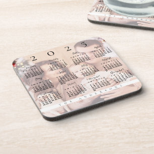 Dessous-de-verre Elegant Cute 2023 Calendrier Nom de la famille