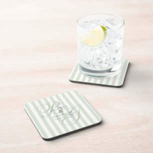 Dessous-de-verre Élégant décor de cocktail de mariage personnalisé