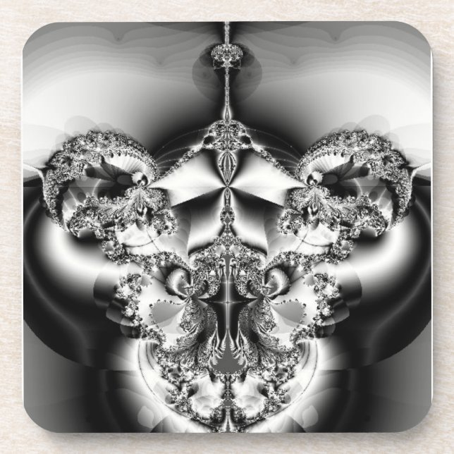 Dessous-de-verre Élégant lustre en argent (Devant)