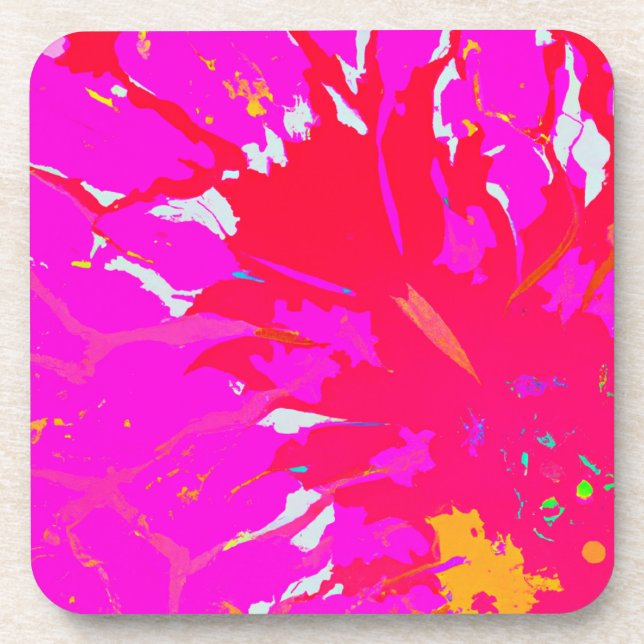 Dessous-de-verre Élégant Motif Abstrait rose (Devant)