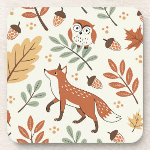Dessous-de-verre Élégant Motif d'automne scandinave