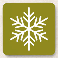 Élégant Olive blanc doré Fléau de neige nordique