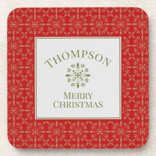 Dessous-de-verre Élégant Snowflakes d'hiver simple Nom du Motif