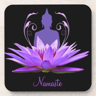 Dessous-de-verre Elégant Zen Lotus Méditation Spirituelle Namaste