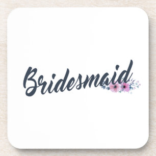Dessous-de-verre Élégante calligraphie Mariage de Bridesmaid DESS