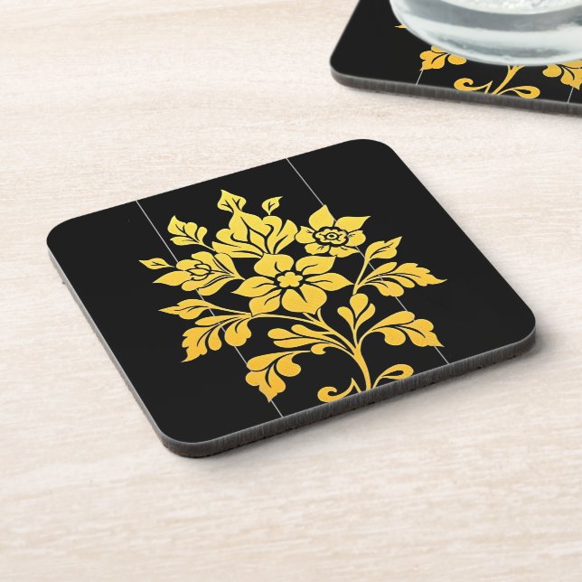 Dessous-de-verre Elégante Collection Florale Luxe Populaire (Côté gauche)