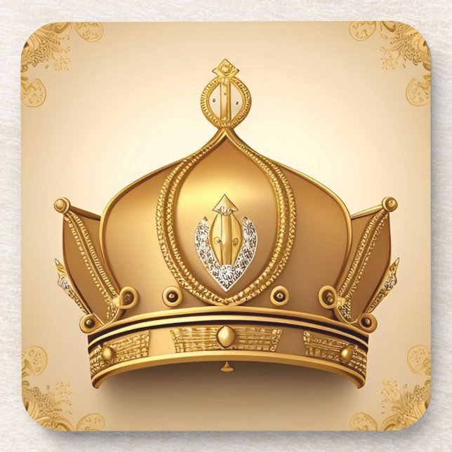 Dessous-de-verre Elégante Couronne d'or (Devant)