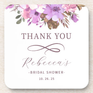 Dessous-de-verre Élégante Douche de Mariée Florale