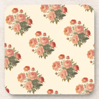 Dessous-de-verre Élégantes Pivoines Roses Florales Vintage