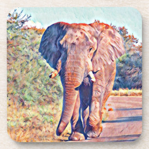 Dessous-de-verre éléphant aquarell