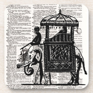 Dessous-de-verre Elephant avec Howdah Dictionary Art