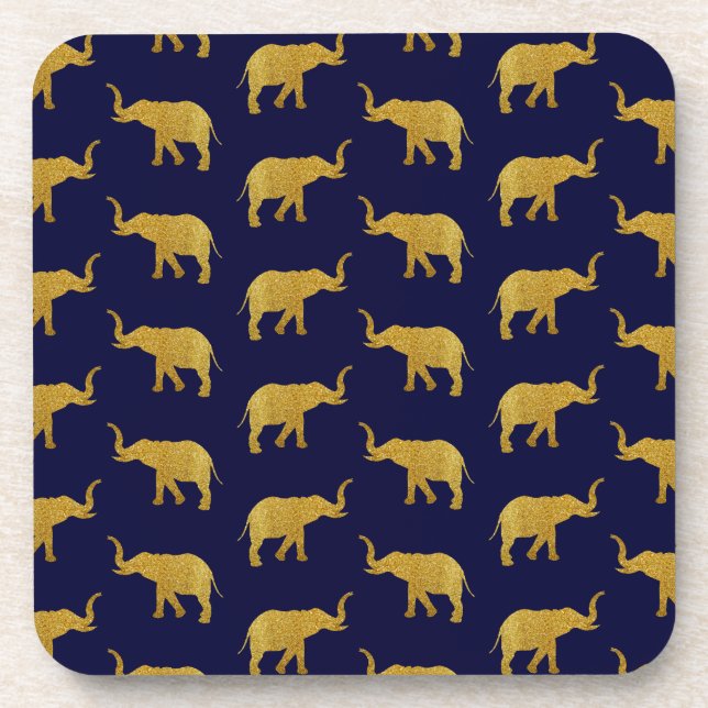 Dessous-de-verre Eléphants de trompette d'or (Devant)