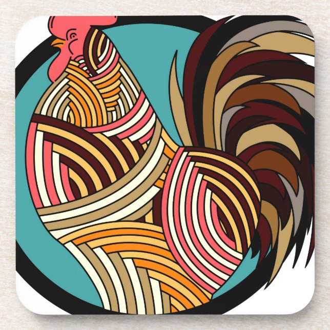 Dessous-de-verre élevage de volailles de coq (Devant)