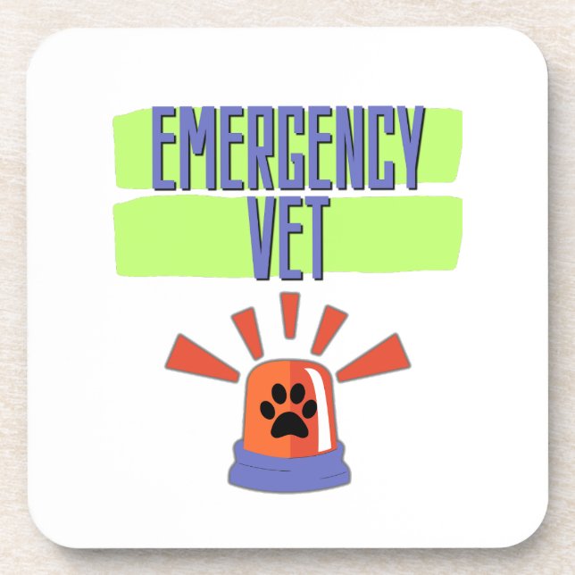 Dessous-de-verre Emergency Vet – Veterinary Emergency Design (Devant)