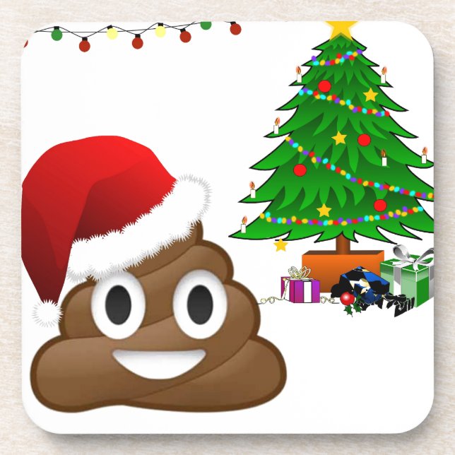 Dessous-de-verre emoji de noël (Devant)