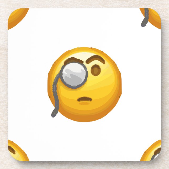 Dessous-de-verre emoji monocle (Devant)