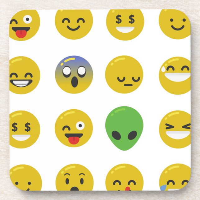 Dessous-de-verre Emoji visage heureux (Devant)