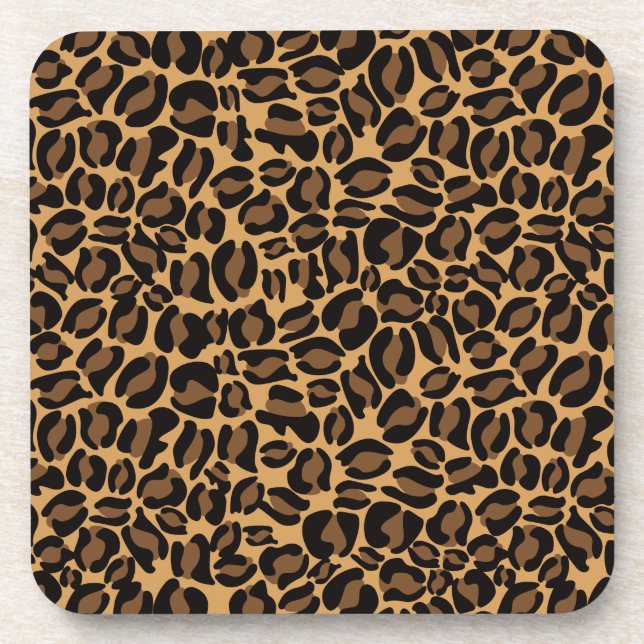 Dessous-de-verre Empreinte de léopard Motif classique Jungle (Devant)