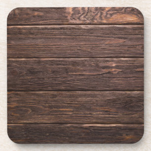 dessous de verre en bois marron foncé