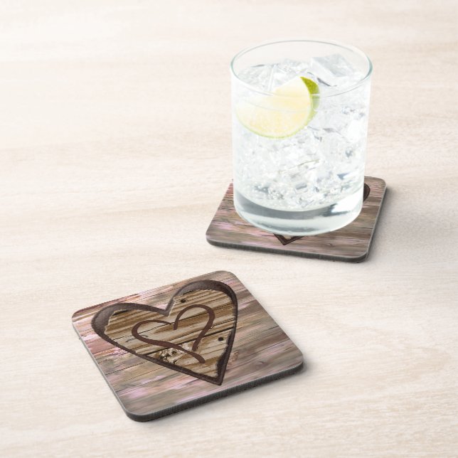 Dessous de verre en bois rustiques de liège de (Côté Droit)