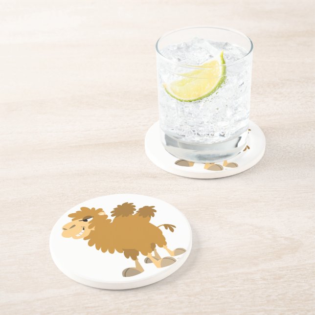 Dessous de verre en Camel à deux branches en caric (Côté)