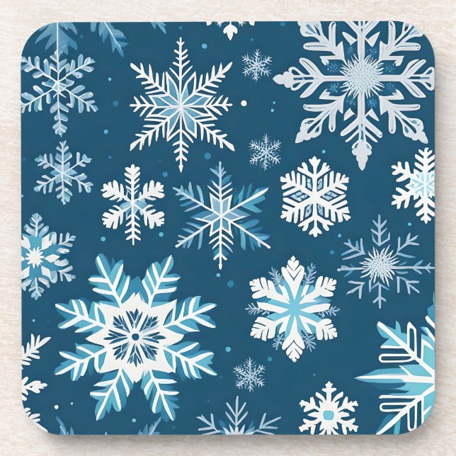 dessous de verre en cristaux de flocon de neige (Devant)