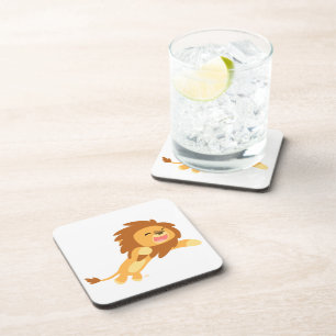 Dessous de verre en forme de lion de dessin animé 