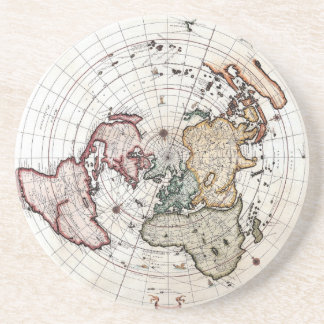 Dessous De Verre En Grès 18' carte polaire de siècle de Th