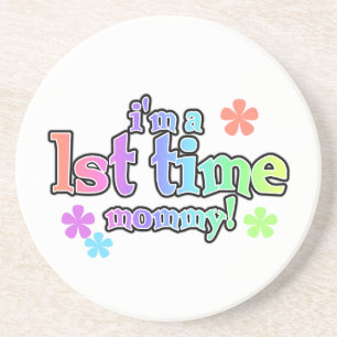 Dessous De Verre En Grès 1ère fois Mommy Rainbow Text Cadeaux