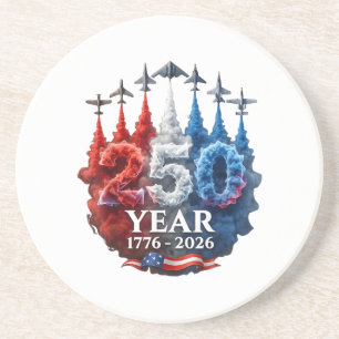 Dessous De Verre En Grès 250 Ans Américain 250e USA Patriotique 4 juillet